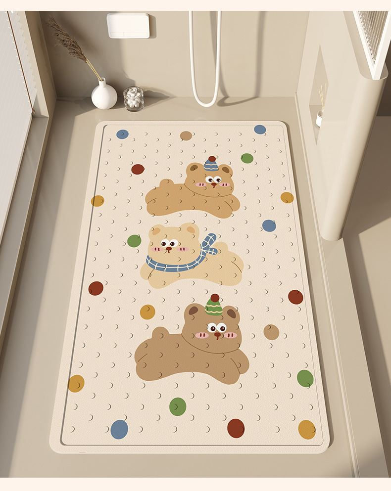 Bathroom Non-Slip Mat, Simple Household Shower Mat, Children's Bath Mat, Special for Water Play, Anti-Fall Bathroom Mat