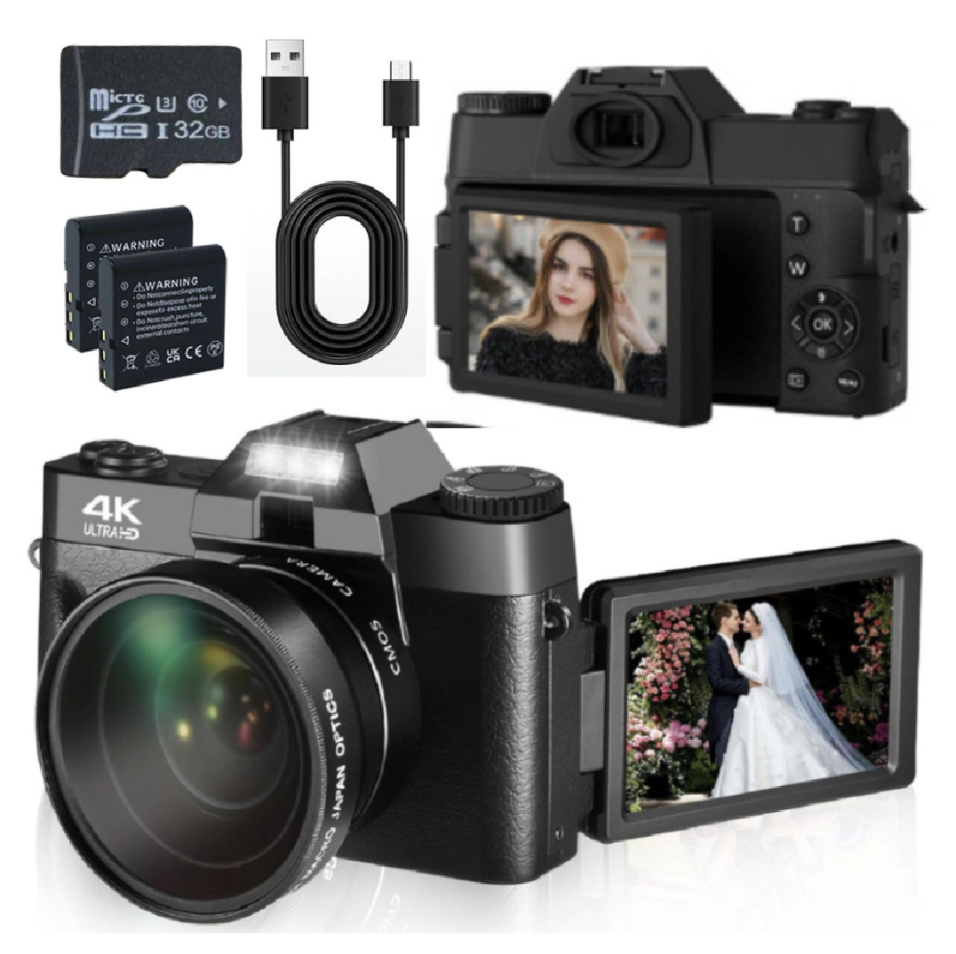 4K Hd 75 Million Retro Wifi Digital Photo Mirrorless Camera Flip Screen 16X Zoom Anti-Shake Beauty Camera