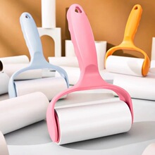 粘毛器滚筒可撕式粘尘纸滚刷去毛刷衣服黏毛毡毛滚子卷纸包邮代发