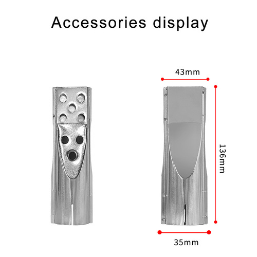 Heat gun nozzle, hot air gun tip, gun nozzle, round nozzle, flat nozzle, curved nozzle, film nozzle, heat shrink tubing nozzle, wholesale