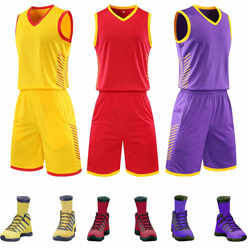 Adult Basketball Clothing Vest Set Summer Men's Training Jersey Competition Clothing Team Clothing Basketball Clothing Printed Printable Number