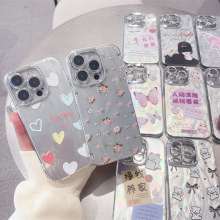 精孔羽纱适用于vivo S20手机壳Y300PRO闪钻镜头圈Y78彩绘卡通IMD