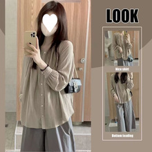 孕妇装纯棉春装套装时尚休闲上衣舒适秋款2025新款衬衫春秋两件套