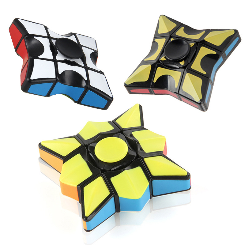 Giroscopio de dedo Cubo de forma especial suave descompresión giratoria Cubo de descompresión de primer orden Cubo de descompresión de ventilación juguete fábrica al por mayor