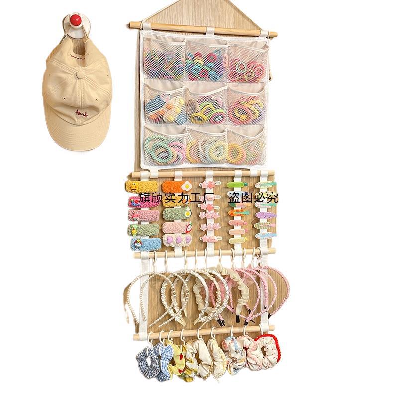 Accesorios para el cabello de niños almacenar pared colgante anillo de cabello de pared clip de cabello estante de exhibición caja de joyería bolsas colgantes de cabeza venta directa