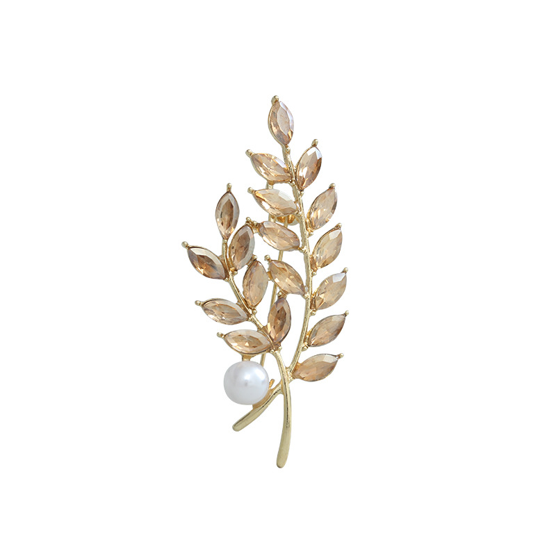 Spilla per donna di alta qualità, spilla a forma di spiga di grano, design di nicchia, fibbia anti-esposizione, accessori per abbigliamento fissi, spilla per colletto_voghion.com