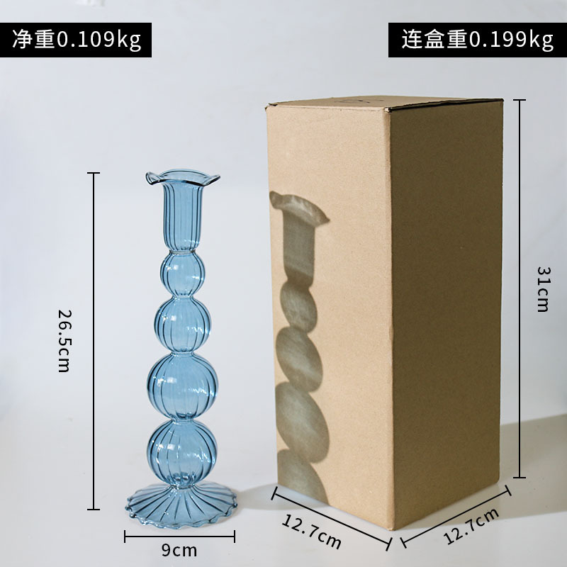 Candelabro decoración vidrio fiesta familiar con velas cena mobiliario fábrica suministro