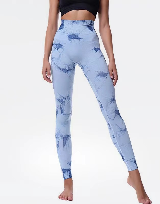 Tie-teñido azul y blanco