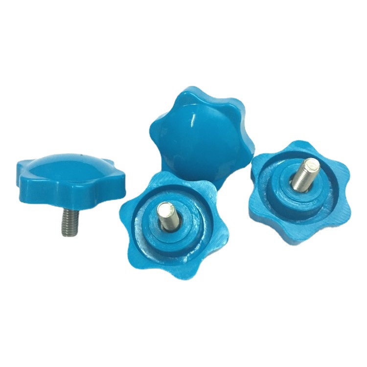 天蓝色六角梅花螺丝M5M6M8*10/12/16/20/25手扭304不锈钢支架螺丝