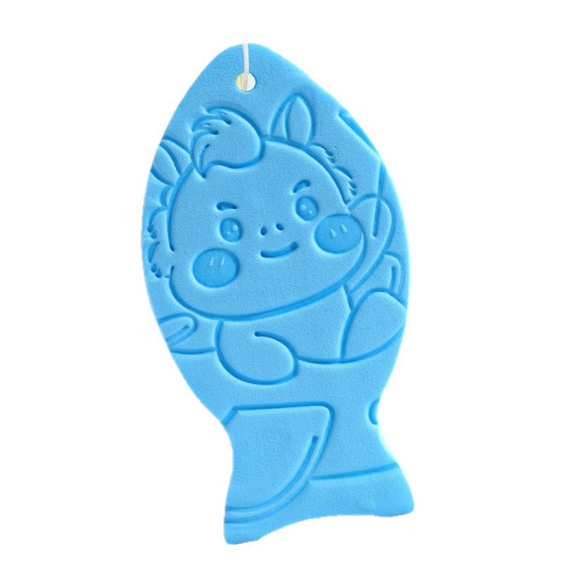 奶龙搓澡巾儿童下泥印花海绵 不刺激皮肤婴儿宝宝清爽搓泥海绵|undefined