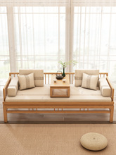 新中式罗汉床沙发仿古禅意组合实木罗汉床榻榆木简约客厅家具茶桌