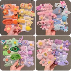 Spring Fuzzy Hair Clip for Girls Side Bangs Cartoon Hairpin Head Accessory New Children Hair Accessories Frizzy Hair Clips Wholesale