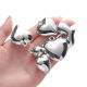 CCB Electroplated Peach Heart Pendant Stereo Gloss Large Heart Perforated Pendant DIY Doll Bracelet Necklace Pendant