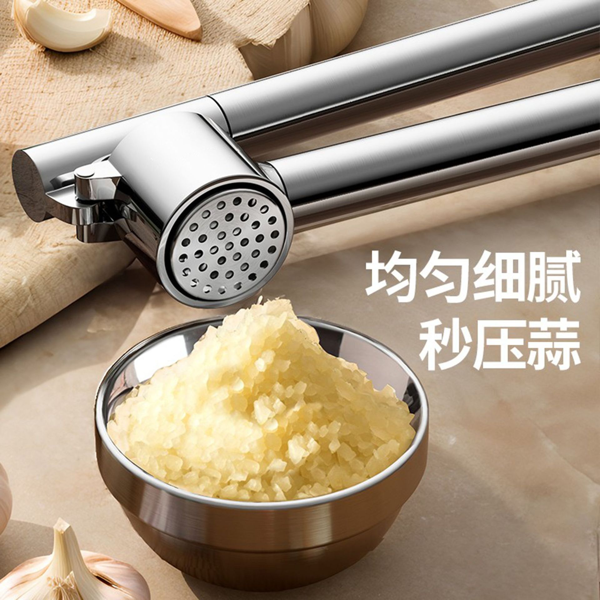 304 acero inoxidable abrazadera manual de ajo pelado de ajo golpear el ajo prensador de ajo puré