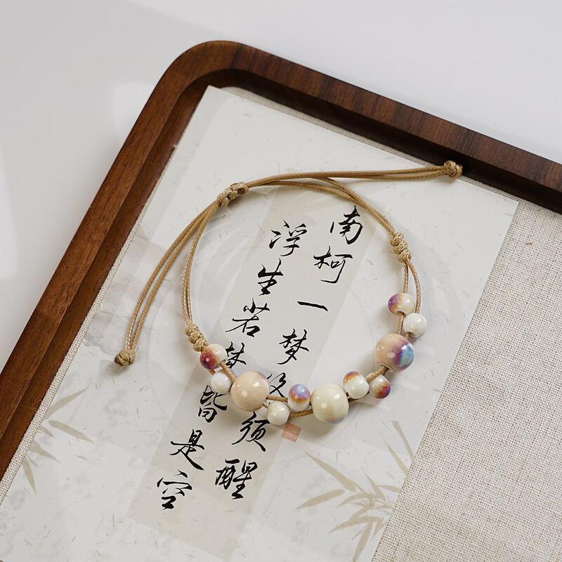Jingdezhen Ceramic Bracelet Adjustable Literary Fresh Ceramic Bracelet Simple Design Student Gift Jewelry Wholesale Jingdezhen Ceramic Bracelet Adjustable Literary Fresh Ceramic Bracelet Simple Design Student Gift Jewelry Wholesale