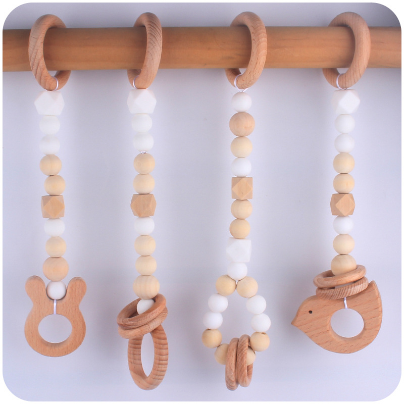 Nuevo bebé haya mordedor elefante pájaro colgante de cuatro piezas de los niños de la aptitud rack juguete bebé decoración de la habitación