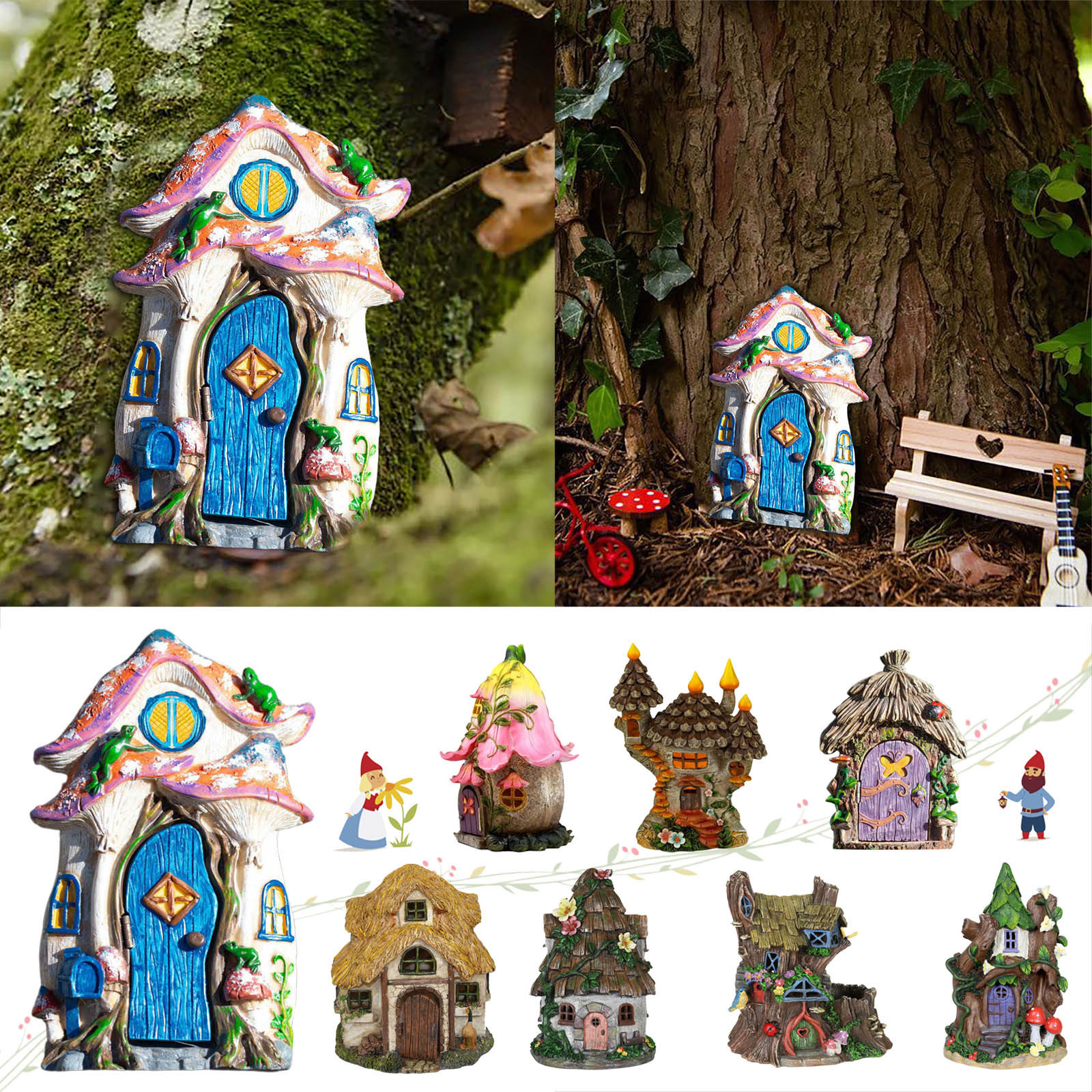 Fairy door decoration 精灵仙女门童话门庭院装饰木质摆件花园