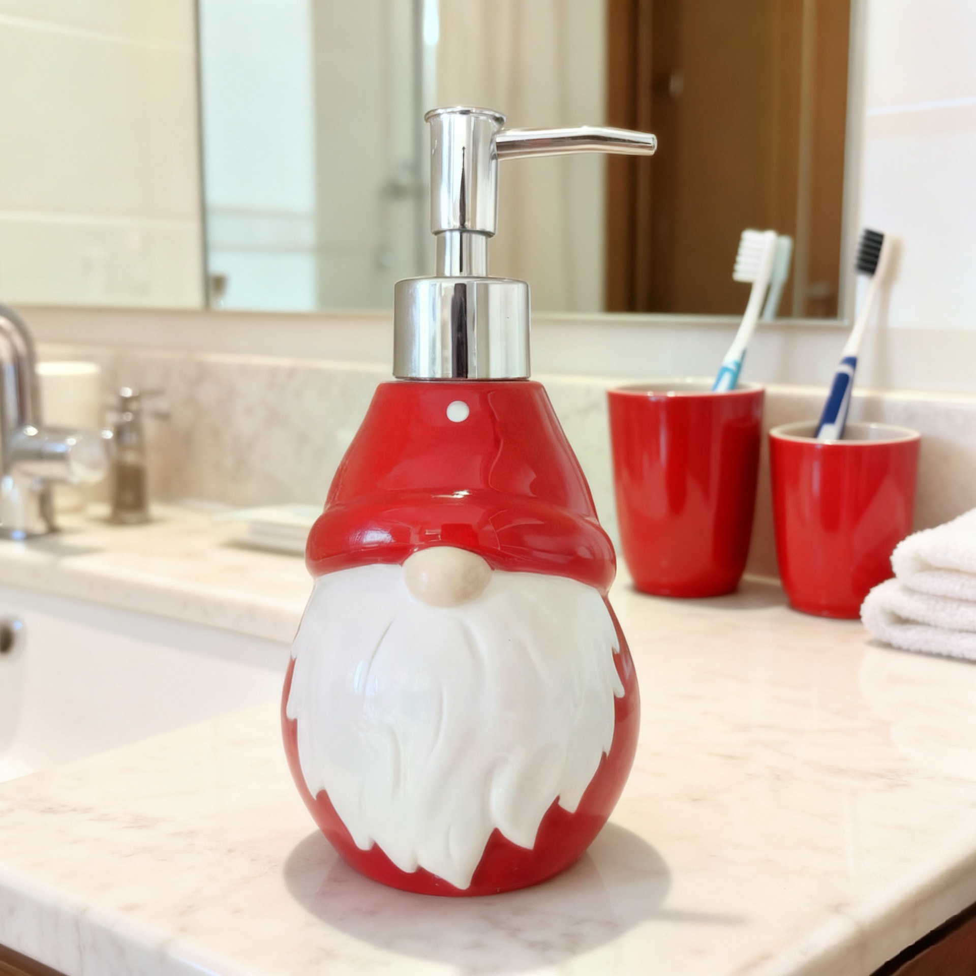 Navidad transfronteriza serie de botellas de baño de cerámica detergente líquido detergente botellas de jabón líquido detergente de manos botellas de presión de limpieza integral