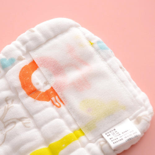 Pure cotton diaper pants cartoon printed diaper three-dimensional anti-side leakage waterproof diaper pants infant gauze diaper