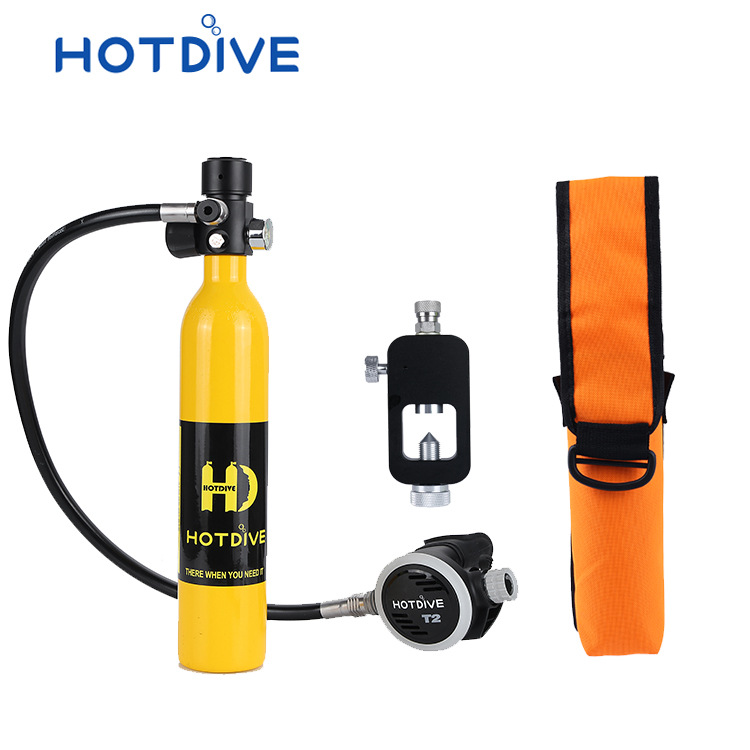 HOTDIVE respirador subacuático buceo pequeño cilindro de gas tanque de gas portátil conjunto completo profesional hogar Ministro de Relaciones Exteriores tiempo de natación