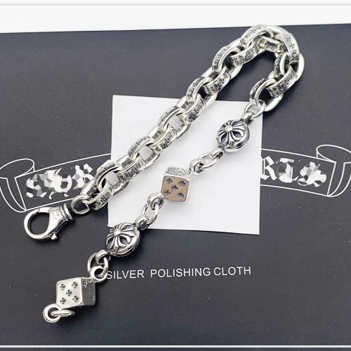Cross-Border Retro Personalized Letter Bracelet European and American Hip-Hop Cross Bracelet Punk Dice Cross Chain Couple Bracelet
