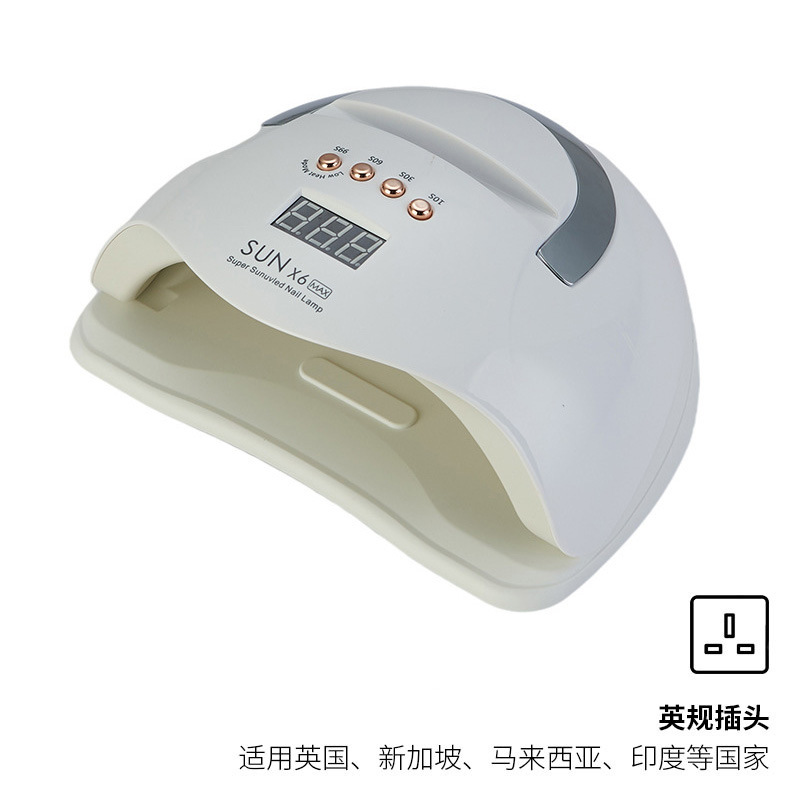 Lámpara de Fototerapia de Uñas Transfronteriza de 220W de Alta Potencia, Lámpara Portátil de Terapia de Luz UV para Uñas, Lámpara Inteligente de Secado Rápido para Curado de Uñas