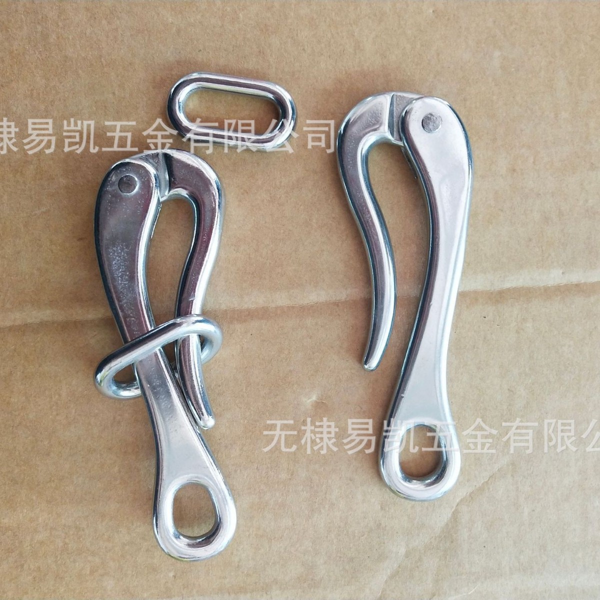 不锈钢快速释放钩鹅头钩船舶钩救生筏快挂钩钢丝绳链接钩