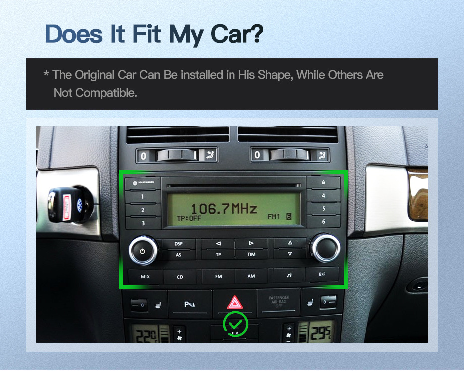 Suitable for Volkswagen Touareg, Multivan T5 Central Control Screen Navigation and Reversing Image
