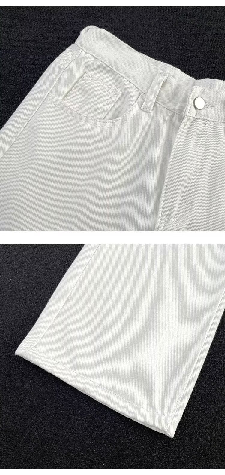 White Washed Distressed Jeans Loose Straight Leg Casual Wide Leg Trousers American Street Style Trendy Workwear mid Waist Blue_mkmklike.com