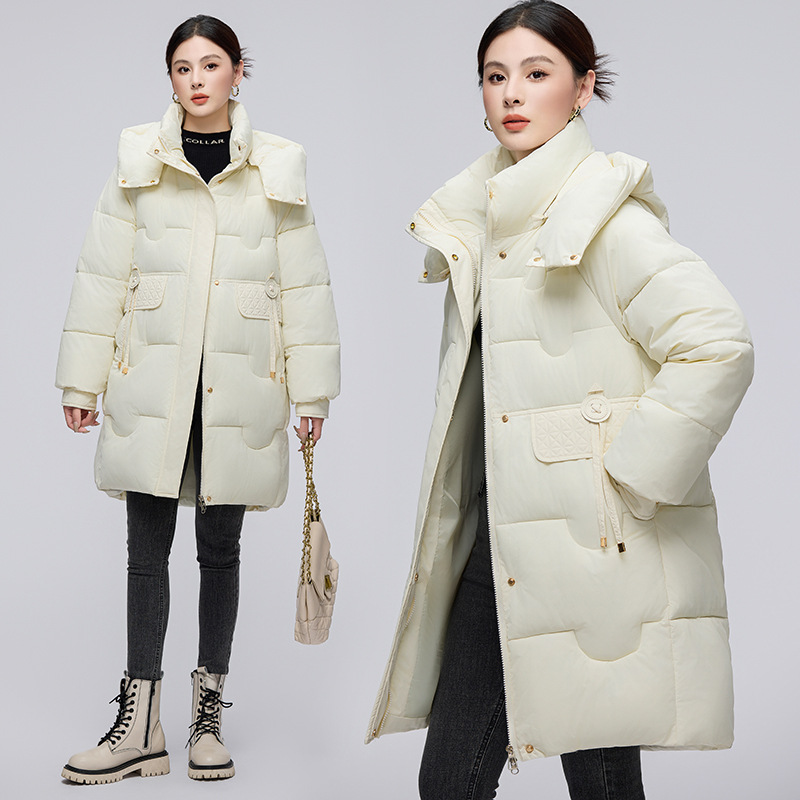 2025 nueva mujer ropa de algodón calentada de moda de invierno de moda suelta delgada chaqueta de algodón al por mayor de la moda image 4