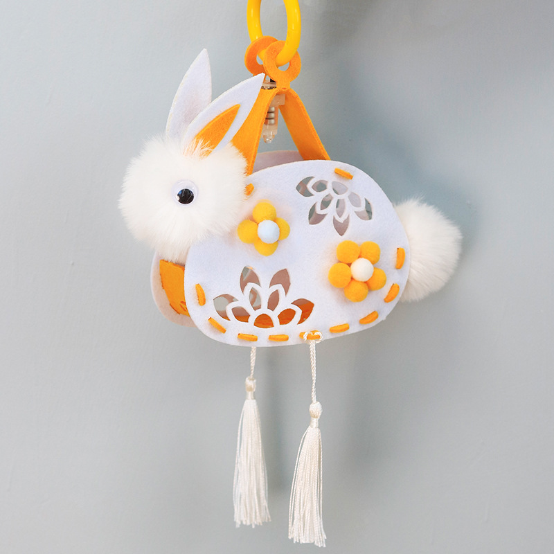 Handheld rabbit, flashlight for kindergarten, materials set, DIY, handicrafts