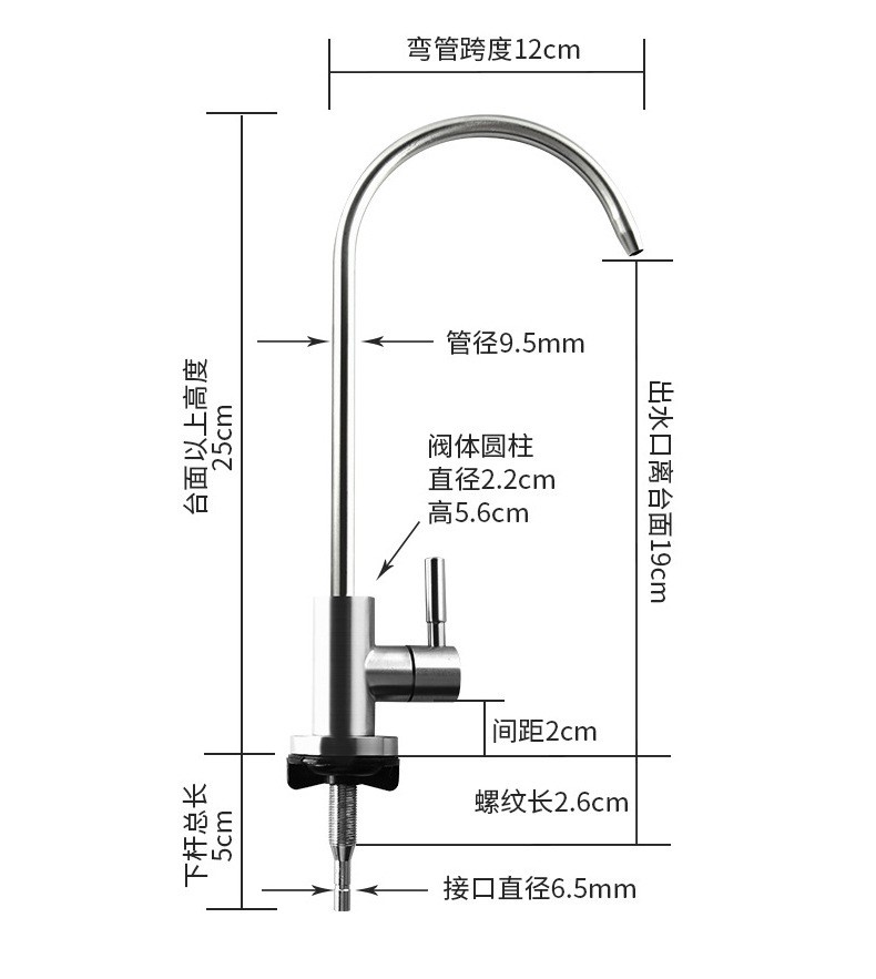 Wholesale 304 stainless steel water dispenser faucets, water purifier faucets, direct drinking water faucets, 2-point and 4-point faucets from the manufacturer undefined