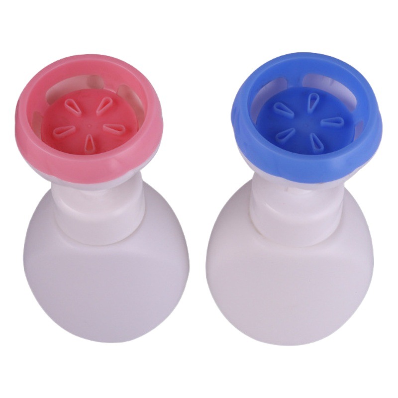 Venta al por mayor 350mlpe botella de plástico flor espuma mousse botella prensa fantasía limpieza niños flor mano desinfectante botella