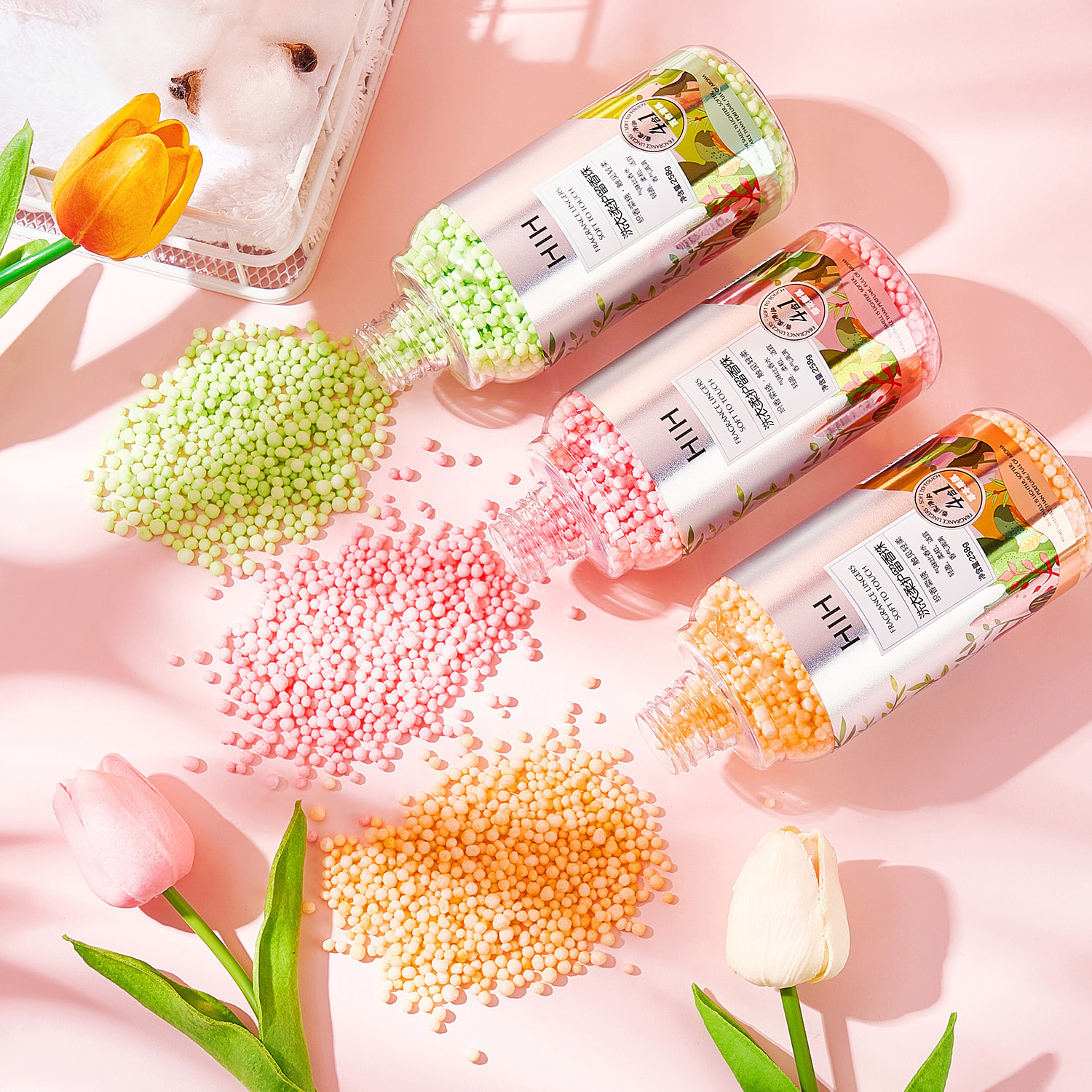 HIH laundry soft care fragrance beads long-lasting fragrance softener antistatic clothing color protection laundry fragrance beads wholesale