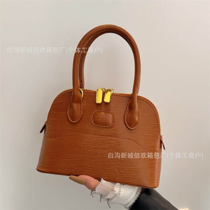 手提包女式2025新款跨境女士百搭单肩斜挎包小众红色婚包女包|undefined