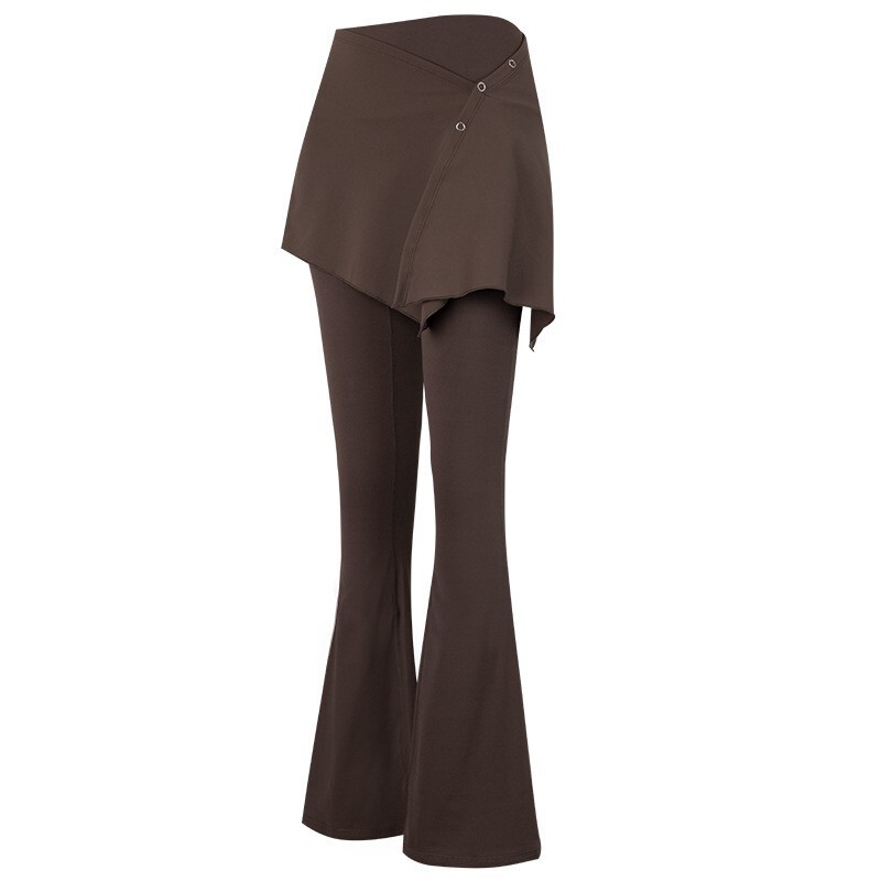 Cross-border real two-piece yoga pants women's one-piece high waist hip Pilates running training sports micro-fitness pants