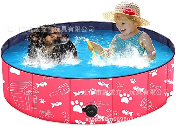 Складной бассейн для собак бассейн для домашних животных открытый сад Складная Ванна для домашних животных портативный детский бассейн из ПВХ