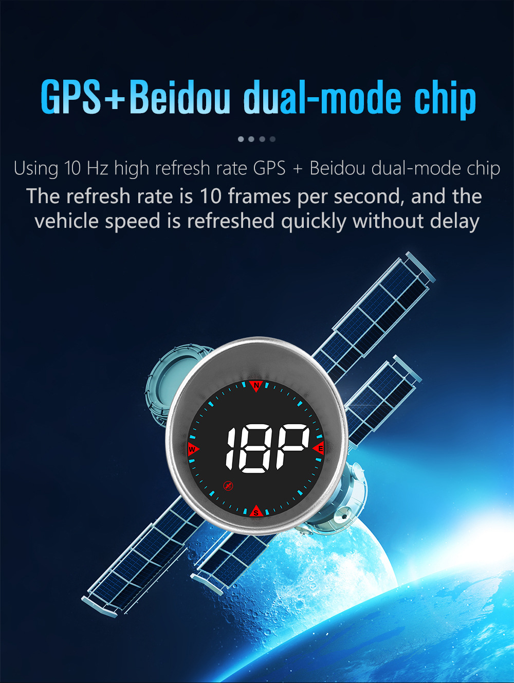 Cross-border car HUD head-up display, universal for cars, with Beidou GPS, over-speed alarm, high-definition smart display G5