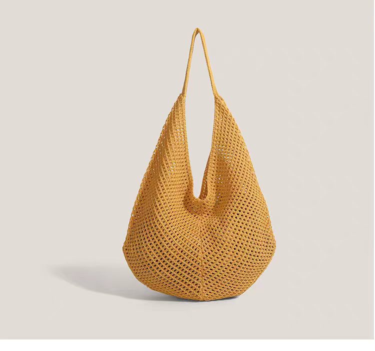 Hollow knitted bag [yellow]