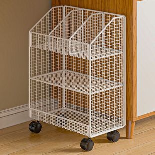 Under-Desk Storage Rack, Removable Small Bookshelf, Storage Rack Next to the Desk, Simple Iron Storage Rack, Book Storage