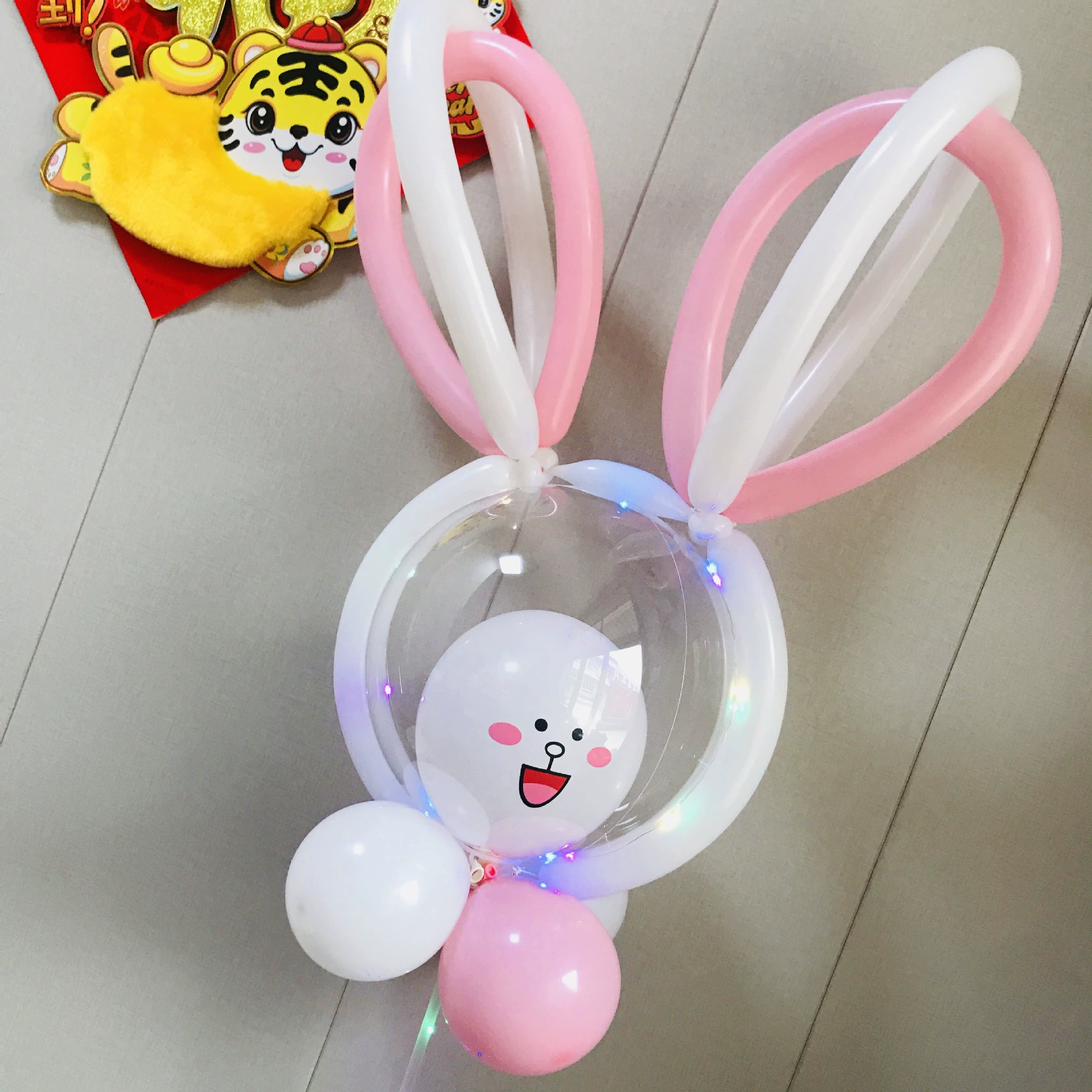 Balloon with light, cartoon materials set, internet celebrity