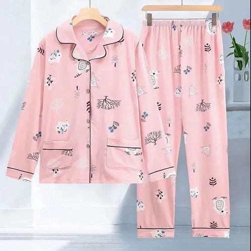 High-end women's sleepwear, spring and autumn long-sleeved, plus-size checkered, wearable outside, home clothes, mother's cardigan set
