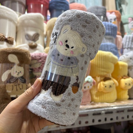 Coral soft cartoon towel