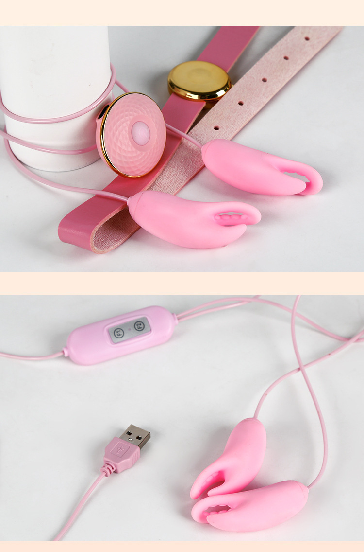 Remote-Controlled Vibrating Breast and Nipple Massager, Silicone, Pink, USB Rechargeable — detail image 38