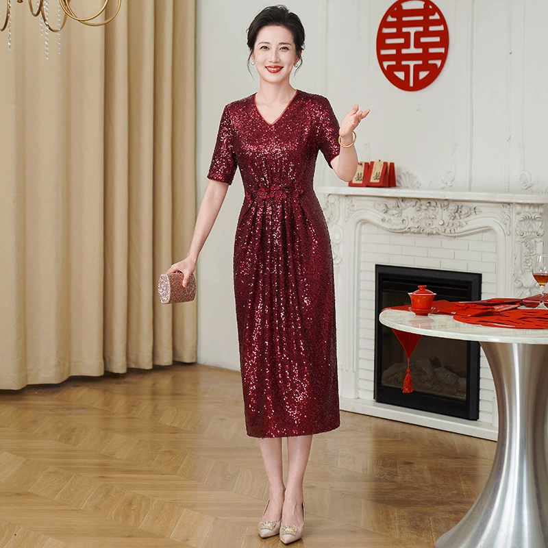 Летнее благородное свадебное платье для мамы