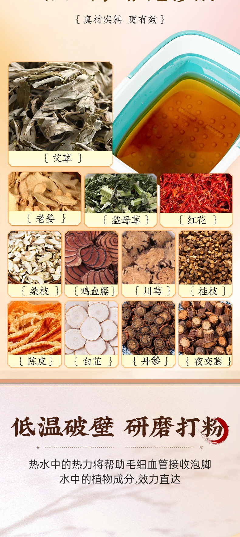 Mugwort Foot Soak Bags Ai Cao Herbal Bath Pack 6g x 30 Bags No Boil Traditional Wellness Soak specifications