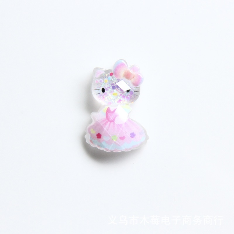 夜光小号亮片凯蒂猫树脂配件 儿童清新可爱饰品diy装饰小贴片批发|undefined