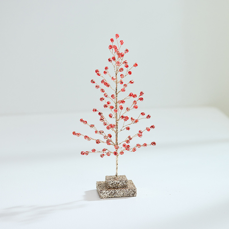 Buscando árbol de Navidad transfronterizo nuevo festivo acrílico rojo decoración de vacaciones accesorios DIY árbol transparente decoración
