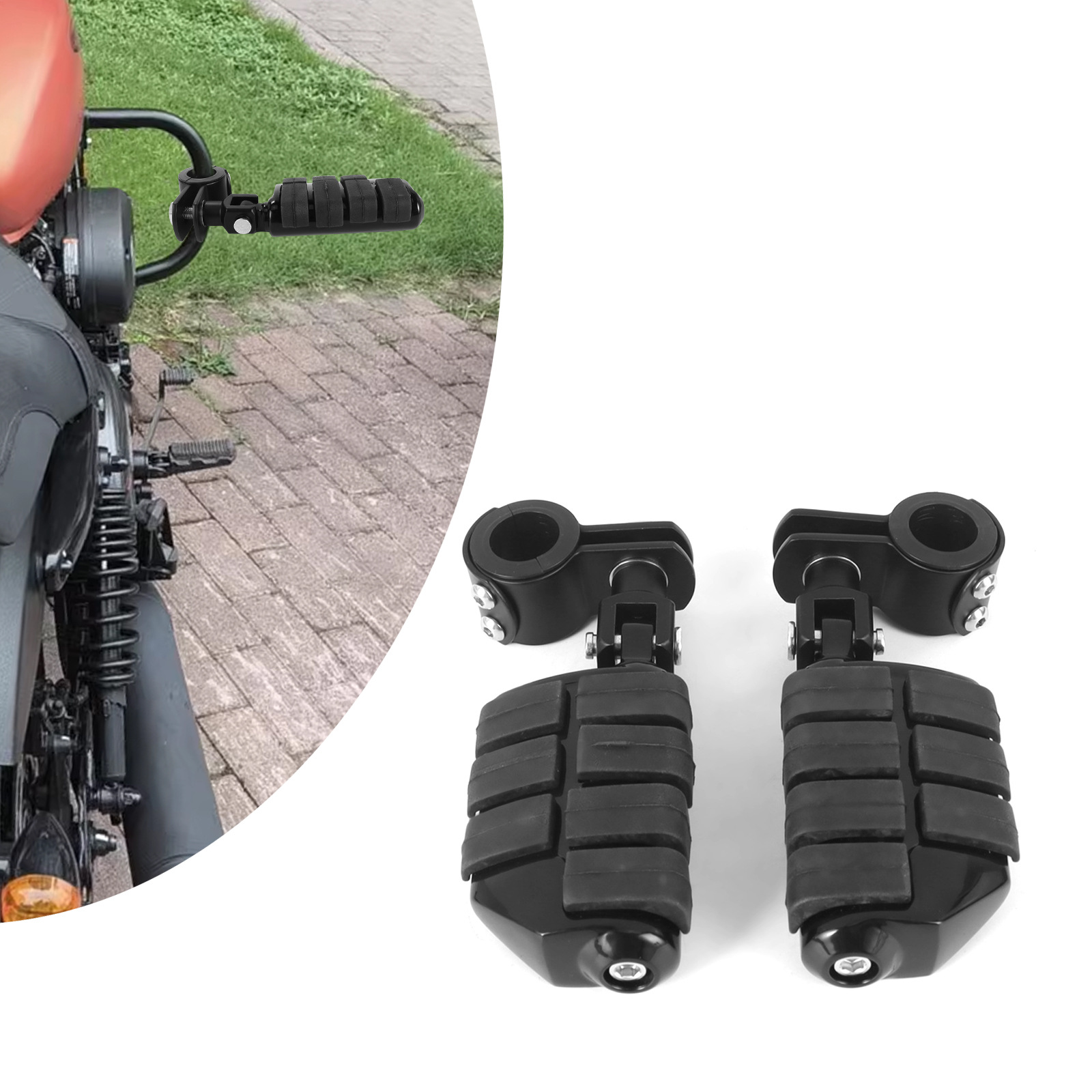 Harley Motorcycle Modified Front Bumper Guard Bar Footrest Bracket Bumper Rest Pedal Footpeg Footstaple