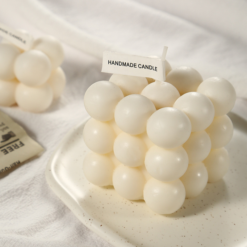 Nuevo estilo INS tridimensional geométrico cubo aromaterapia vela Regalo de Cumpleaños salón dormitorio fragancia decoración adornos